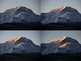 06 Sunrise Starts On Shishapangma East And North Faces From Shishapangma North Base Camp 